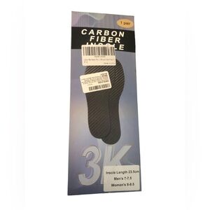 Carbon Fiber Insole Pair Set Orthotic Foot Pain Recovery WM Sz 8/ Men Sz. 7-7.5